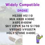 Raebatuol 900mAh 3.7V 932540 Lipo Battery with JST Plug for MJX Syma Holy Stone Sky Viper RC Quadcopter Drone X56W X400 X400W X300C X400C X800 HS110 HS200 S670 V950hd S1750 V2450-4Pcs with Chargrer