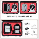 Drogear Travel Hard Case for DJI Flip, Fly More Combo | Holds Up to 7 Batteries, Fits Drone, DJI RC 2 / RC-N2 Remote Controller, Charging Hub & Accessories | IP67 Waterproof, Shockproof, Dustproof