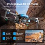 4K GPS Drones with Camera for Adults, 4.5" LCD FPV Screen, 3-Axis Gimbal, 60 Min Flight 2 Batteries, Foldable RC Quadcopter Under 249g, Auto Return Home, Follow Me, Circle Fly, Carrying Case