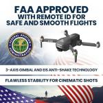 EZ Pro Drones with Camera for Adults 4K, Obstacle Avoidance, GPS Auto Return, 3-axis Gimbal, Follow Me Mode, Long Flight Time, FAA Remote ID