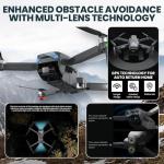 EZ Pro Drones with Camera for Adults 4K, Obstacle Avoidance, GPS Auto Return, 3-axis Gimbal, Follow Me Mode, Long Flight Time, FAA Remote ID