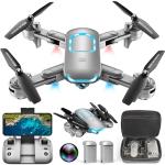 Drone with1080P Camera for Beginners, Foldable Drone with 2 Batteries, Upgrade Altitude Hold, Gesture Selfie, Waypoint Fly, 3D Flip, 3 Speed Mode, Circle Fly, One Key Start