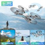 Drone with1080P Camera for Beginners, Foldable Drone with 2 Batteries, Upgrade Altitude Hold, Gesture Selfie, Waypoint Fly, 3D Flip, 3 Speed Mode, Circle Fly, One Key Start