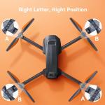 Bwine Drone Original Propellers for F7GIM - 4 Pcs Dark Grey & Orange