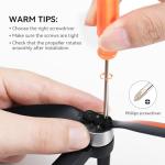 Bwine Drone Original Propellers for F7GIM - 4 Pcs Dark Grey & Orange