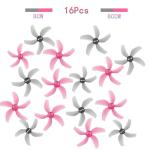 8Pairs(8CCW&8CW) Propellers, Upgrade Less Noise Props Replacement & Better Control, Gemfan D51-5 Cinewhoop 5 Blades Props for RC FPV Racing Freestyle 2inch Cinewhoop Ducted Drone(Red + Grey)