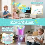 FUNPX LED RC Drone for Kids 6+, Christmas Birthday Gift for Boys & Girls with Remote Batteries, 360° Flips, 3 Speed Modes, 45 Min Flight Indoor and Outdoor Flying Toy - Blue Yellow