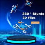 Mini Drone with Easy Stunt Flights & 360° Tricks, Perfect Beginner-Friendly Flyer, Mini Drone for Kids with LED & Altitude Hold & Propeller Protection for Indoor Outdoor Mini Quadcopter