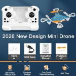 Mini Drone with Easy Stunt Flights & 360° Tricks, Perfect Beginner-Friendly Flyer, Mini Drone for Kids with LED & Altitude Hold & Propeller Protection for Indoor Outdoor Mini Quadcopter