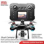 Hobby Drone With Screen On Controller, Airplane Helicopter With Dual Cameras,Optical Flow Positioning, Brushless Motor, One Key Takeoff/Landing, Headless Mode, Emergency Stop, LED Light, Waypoint Flight, Lateral Flight And Turning,With 2 Batteries,4 Propeller Guard, Memory Card, Card Reader, Handbag, Beginner-Friendly FPV Remote Control Plane Copter Quadcopter For Kids 8-12