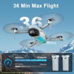 Drone with Camera, 2K HD FPV Drones for Adults, Mini Drone with Gravity Control, One Key Take Off/Land, Waypoint Fly, Gestures Selfie, 3 Speed Modes, RC Drone for Beginners with 2 Batteries