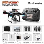 Hobby Drone With Screen On Controller, Airplane Helicopter With Dual Cameras,Optical Flow Positioning, Brushless Motor, One Key Takeoff/Landing, Headless Mode, Emergency Stop, LED Light, Waypoint Flight, Lateral Flight And Turning,With 2 Batteries,4 Propeller Guard, Memory Card, Card Reader, Handbag, Beginner-Friendly FPV Remote Control Plane Copter Quadcopter For Kids 8-12