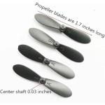 Mini quadcopter propeller, remote control aircraft propeller, mini propeller suitable for small and medium-sized unmanned aerial vehicles, 20 propeller props, 35, 37, 42, 46 mm, etc. (42mm/1.65in（黑色）)