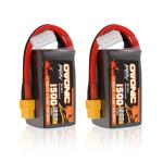 OVONIC 14.8V 120C 1500mAh 4S Lipo Battery Battery with XT60 Plug for FPV Drone Quadcopter Helicopter Airplane RC Boat RC Car RC Models(2 Pack)
