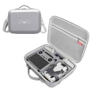 WOKEMA Father&I Drone Pro 4/3 Mini Accessories Only (Carry-ing) Protective Case Hard Storage Organizer Bag Holder for Dji Mini 4 Pro /3P/3 Combo Crossbody &Two Way Zipper, Grey(NOT Silicone)