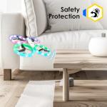 HALIVITA Drones for Kids, RC Drone with Cool Led Lights Mini Remote Control Beginner Drone Indoor Outdoor RC Quadcopter with 3D Flip and 2 Rechargeable Battery Flying Toys Gift for Boys Girls, White