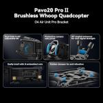 BETAFPV Pavo20 Pro II Brushless Whoop Quadcopter Compatible for O4/O4 Air Unit Pro, with HD VTX Bracket, F4 2-3S 20A AIO FC, LAVA 1104 7200KV Brushless Motors, COB LED Strip for FPV Freestyle Shooting