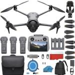 DJI Mavic 3 Pro Drone with Fly More Combo DJI RC, Flagship Triple-Camera Drone with 4/3 CMOS Hasselblad Camera, with 3 Batteries, Charging Hub, 128 GB Micro SD Card Landing Pad, Waterproof Backpack and More