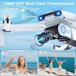 Drone with Camera for Adults and Beginners,Drones for kids 1080P HD FPV,Brushless Motor, Gesture Control, One Key Start/Land, 360° Flip, Waypoints Fly, 3 Speed Mode,Kids Drone Toys Gifts for Boys