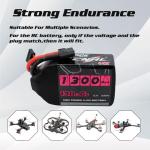 CNHL 1300mAh 130C 6s Lipo Battery 22.2V with XT60 Plug for FPV Drone Racing RC Quadcopter Helicopter Airplane(2 Packs)