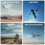 Contixo Drone for Adults, 4K/30FPS Video, 2-Axis Gimbal & EIS, Obstacle Avoidance, 5.5" Touch Screen Remote, GPS & Optical Flow, Brushless Motor, 4 Miles Flight & FPV Transmission, 42 Min Flight Time