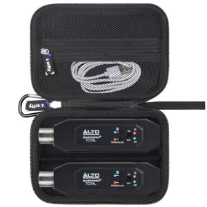 worfty Case for ALTO Bluetooth Total 2 / ALTO Bluetooth Ultimate XLR Equipped Rechargeable Bluetooth Receiver Organizer - Hard Protective Travel Carrying Storage Bag (Black)