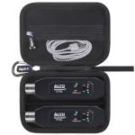 worfty Case for ALTO Bluetooth Total 2 / ALTO Bluetooth Ultimate XLR Equipped Rechargeable Bluetooth Receiver Organizer - Hard Protective Travel Carrying Storage Bag (Black)