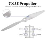 FOCMKEAS 2 Pcs 7050 7×5" Propeller Prop,Remote Control Propeller,Rc Quadcopter Propellers,Gray Nylon Drone Propellers for Stunt Planes Gliders Flying Wings Delta Wings Drones