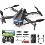 Skyvoyant Drone with Camera - Foldable Brushless Motor Drone for Adults/Kids, 1080P HD RC quadcopter. Waypoint Fly, Altitude Hold, One Key Take Off/Landing, Gesture Selfie, 3D Flip, Long Flight Time