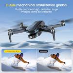 DEERC D65 Drone with 4K UHD Camera for Adults, 2-Axis Gimbal & EIS Stabilization, Under 249g Foldable GPS Quadcopter with Brushless Motors, Follow Me, Waypoint, Orbit, Auto Return, Beginner Friendly
