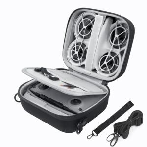 Krypthos Carrying Case for DJI Neo, Portable Shoulder Bag Travel Neo Case with Elastic Strap to Fix DJI Neo Drone, Suit for Travel and Home Storage Drone and Its Accessories Black- Not for Neo 2