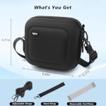 Krypthos Carrying Case for DJI Neo, Portable Shoulder Bag Travel Neo Case with Elastic Strap to Fix DJI Neo Drone, Suit for Travel and Home Storage Drone and Its Accessories Black- Not for Neo 2
