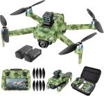 GPS Drone with Camera 4k,5.9-Inch Screen Controller,Dual Camera, Auto Return, Obstacle Avoidance, Stable Flight, Camouflage Color, Includes Two Batteries