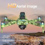 GPS Drone with Camera 4k,5.9-Inch Screen Controller,Dual Camera, Auto Return, Obstacle Avoidance, Stable Flight, Camouflage Color, Includes Two Batteries