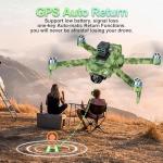 GPS Drone with Camera 4k,5.9-Inch Screen Controller,Dual Camera, Auto Return, Obstacle Avoidance, Stable Flight, Camouflage Color, Includes Two Batteries