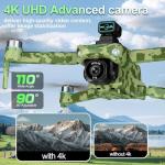 GPS Drone with Camera 4k,5.9-Inch Screen Controller,Dual Camera, Auto Return, Obstacle Avoidance, Stable Flight, Camouflage Color, Includes Two Batteries
