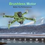GPS Drone with Camera 4k,5.9-Inch Screen Controller,Dual Camera, Auto Return, Obstacle Avoidance, Stable Flight, Camouflage Color, Includes Two Batteries