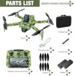 GPS Drone with Camera 4k,5.9-Inch Screen Controller,Dual Camera, Auto Return, Obstacle Avoidance, Stable Flight, Camouflage Color, Includes Two Batteries