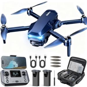 Drone with Camera 4K for Adults Beginners, Drone with GPS, Brushless Motor, Auto Return, Follow Me, Tap Fly, Circle Fly,One Key Start, 45 Mins Long Flight, Under 249g