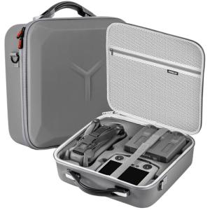 YBING Mavic 4 Pro Case, Portable PU Leather Travel Bag Carrying Case for Mavic 4 Pro Drone Accessories with DJI RC- 2 Controller (FOR DJI RC 2 Set)
