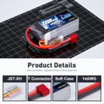 Zeee 3S Lipo Battery 2200mAh 11.1V 50C Shorty Pack Battery with Deans Plug for RC Car Truck Vehicles RC Boat RC Drone Airplane Quadcopter Helicopter FPV RC Hobby Models (2 Pack)