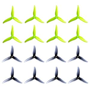 8pair Gemfan Hurricane 3520 Propeller 3.5X2X3 3-Blade Props for 3.5 Inch Quad with 5mm/3 Holes 1806-2004 Brushless Motor RC FPV Racing Drones Parts DIY