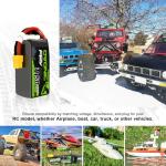 OVONIC 100C 6S 1150mAh 22.2V LiPo Battery for RC FPV Racing Drone Quadcopter - XT60 Plug（2pcs）