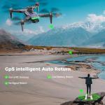 Drones with Camera for Adults 4K, Professional GPS Drone with Auto Return, 4-Way Obstacle Avoidance, Follow Me, Foldable, Includes 3 Batteries & Case(Medium)