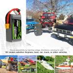 OVONIC Lipo Battery 850mAh 80C 11.1V 3S RC Battery with XT30 Connector for RC Plane DJI Quadcopter RC Airplane RC Helicopter RC Car Truck Boat 2pcs