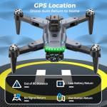 Drones with Camera for Adults 4K, Professional GPS Drone with Auto Return, 4-Way Obstacle Avoidance, Follow Me, Foldable, Includes 3 Batteries & Case(Medium)