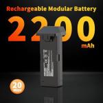 Tolatoyus TL16LCD Drone Battery 3.7V 2200mAh Rechargeable Li-ion with USB Cable 1PC