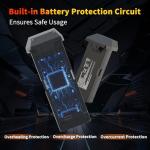 Tolatoyus TL16LCD Drone Battery 3.7V 2200mAh Rechargeable Li-ion with USB Cable 1PC