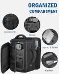 PEKREWS Mavic 3 Pro Case, Mavic 3 Case, Expandable Carry On Drone Bag for DJI RC/Pro/N1 Controller, Travel Large Capacity RC Pro Backpack Fits 17.3 Inch Laptop and DJI Fly More Combo Accessories