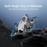 CADDXFPV Protos FPV Drone RTF Kit, Built-in Walksnail 6g VTX, 1080p/60fps HD Digital Video Transmission, 4.5" FPV Goggles Screen, 3-in-1 Charging Hub for 3 Batteries, Supports 3 Flight Modes, Perfect FPV Gift for Beginners & Freestyle Racing